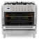 Cosmo 36 in. Nebula Collection 3.8 cu. ft. Gas Range, 5 Burners, Rapid Convection Oven, Cast Iron Grates in Stainless Steel