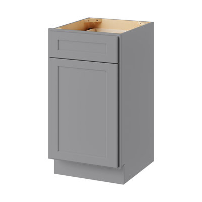 18"W * 29.5"H * 24"D Shaker Grey Ready to Assemble 2-Drawer File Base Cabinet