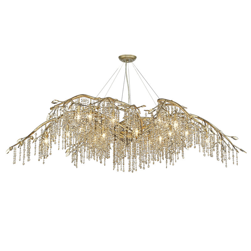 Montriel 24 - Light Dimmable Tiered Chandelier, Mystic Gold