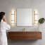 Ensemble de 2 appliques murales en or brossé 4 000 DEL-764432456