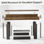 Console rustique en bois avec base en forme de U, canapé étroit pour la décoration du salon et du vestibule