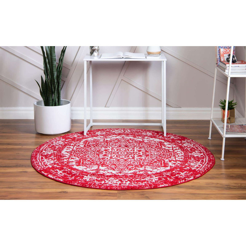 Endesha Oriental Indoor Rug, Round 5'