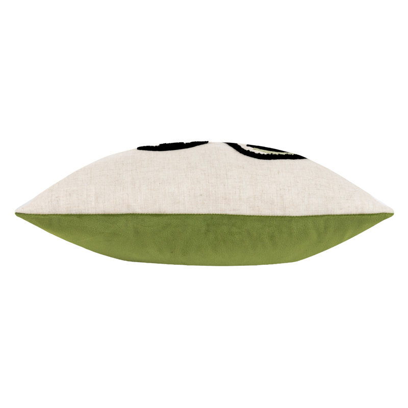 Square Throw Pillow Cover, Pink/Green