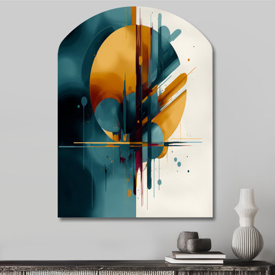 La géométrie de la lumière I - art mural abstrait géométrique en métal, sculpture murale asymétrique en métal