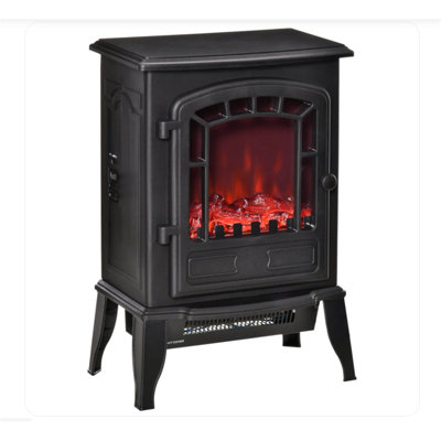 Baier Marlow Home Co. 24cm W Black Electric Fireplace with 6820 BTU