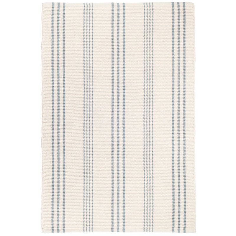 Swedish Stripe Handwoven Cotton Rug, Runner 2'6" x 8'