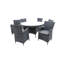 Valladolid 6 - Person Patio Dining Set with Round Table , Cushions Included-1203898870-1203898869