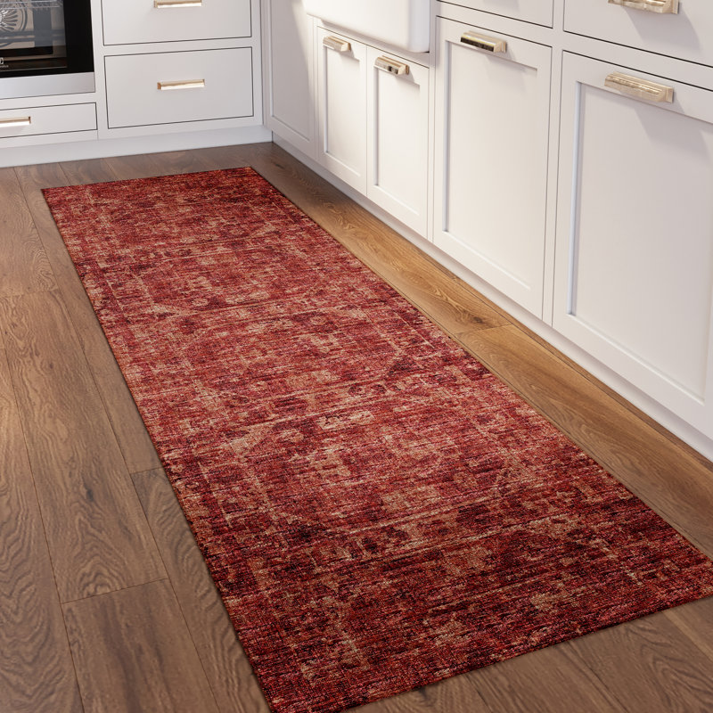 Tapis d'intérieur / extérieur en polyester tissé à la machine Fenwick, Rectangle 2 pi 3 po x 7 pi 6 po