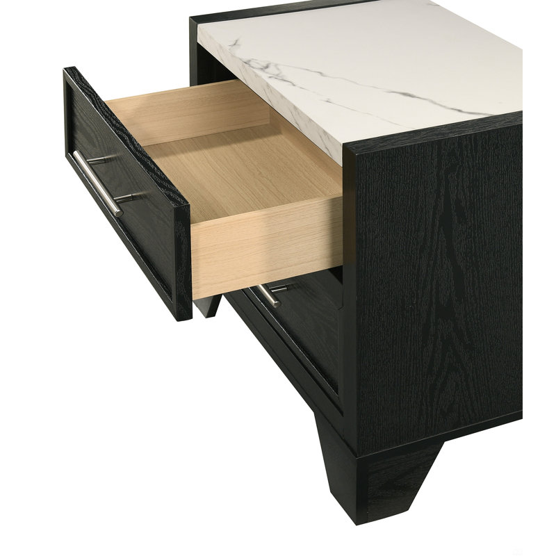 Table de chevet 2 tiroirs 1Pc