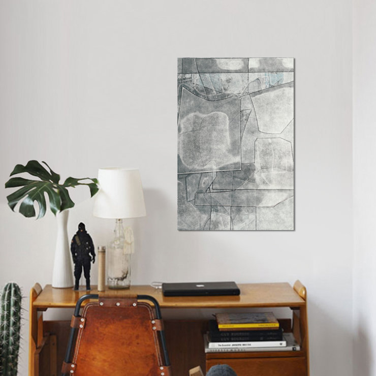 « codex », impression sur toile, Papier avec cadre noir, Blanc, H 32 po x l 24 po x P 1 po