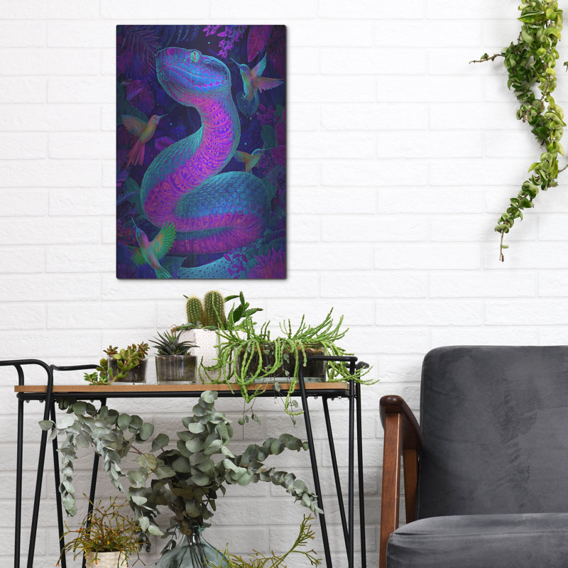  «Snake Land» par Rich Monet, art mural en métal, 12 po x 16 po, H 16 po x l 12 po