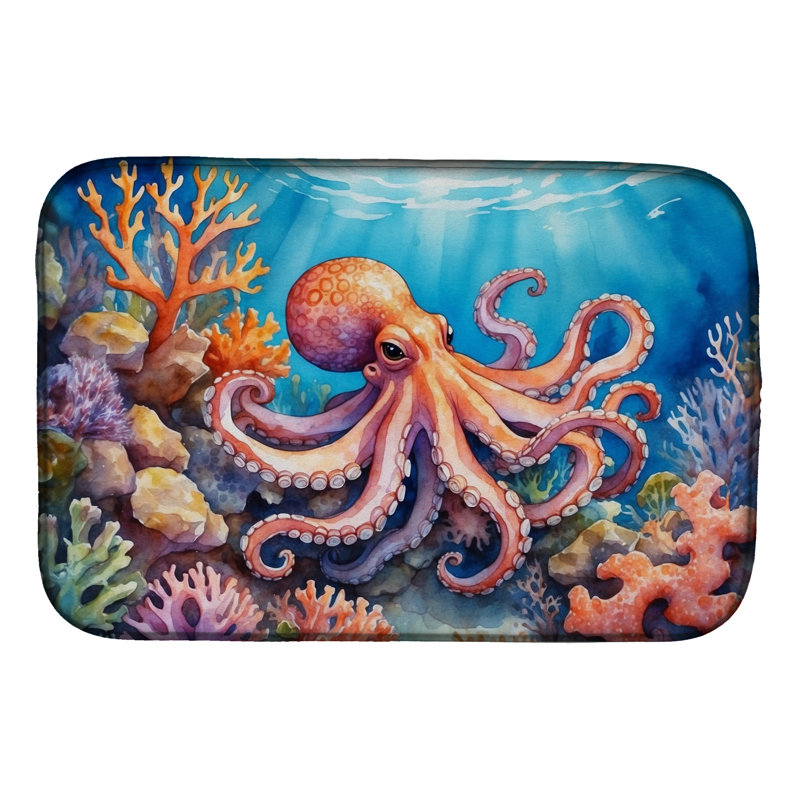Tapis à vaisselle Octopus Parmi Corail