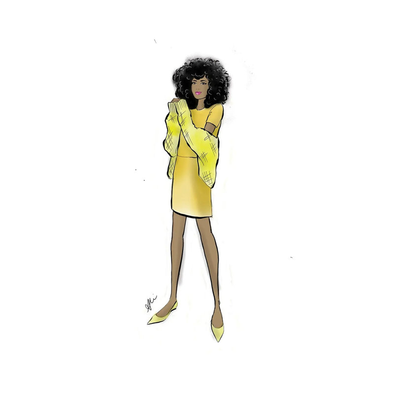 Jaune chic par - Estampe numérique sur toile tendue avec châssis, H 12 po x l 8 po x P 0,75 po