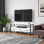 Meuble télé Ellie de 48 po avec finition blanche moderne, l 49,07 po x P 15,53 po x H 19,83 po