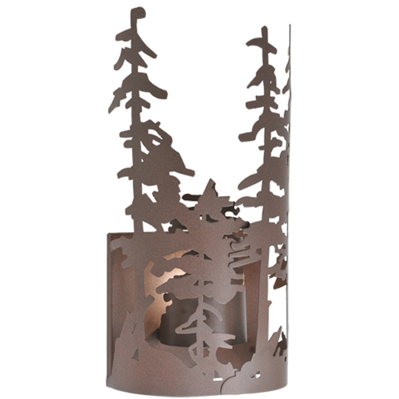 Rustic Lodge Flush Mounted Sconce