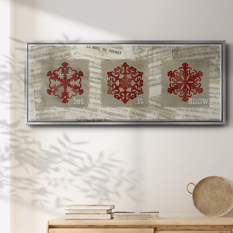 Toile de jute avec flocons de neige et toile encadrée