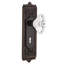 Crystal Chateau Interior Mortise Door Knob with Egg & Dart Long Plate-222508901