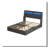 Graysyn Full Size Bed Frame With LED, 4 Under-Bed Portable Storage Drawers, Wings Headboard Design