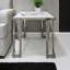 Coralynn 55" Metal End Table for Living Room, Glass Top Sofa Side Table