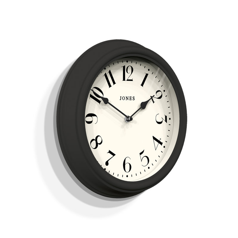 Venetian Acrylic Wall Clock, Dark Grey