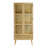Freestanding Cabinet, Accent Cabinet With Two Glass Doors, Accent Storage Cabinet For Home