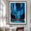 Impression de soirée à Manhattan | Décoration classique encadrée