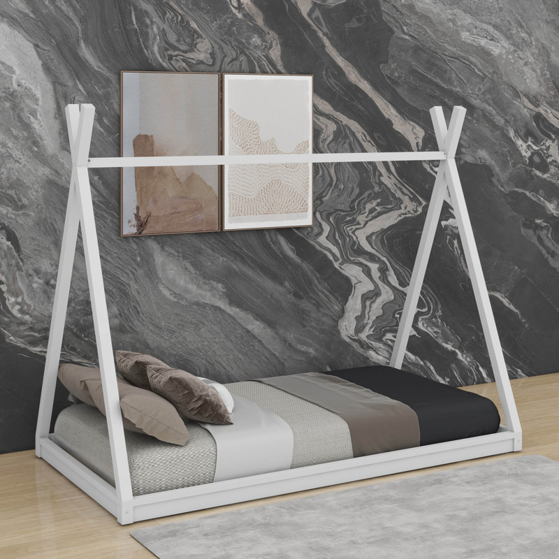 Lit-tente en bois pour enfants, Blanc
