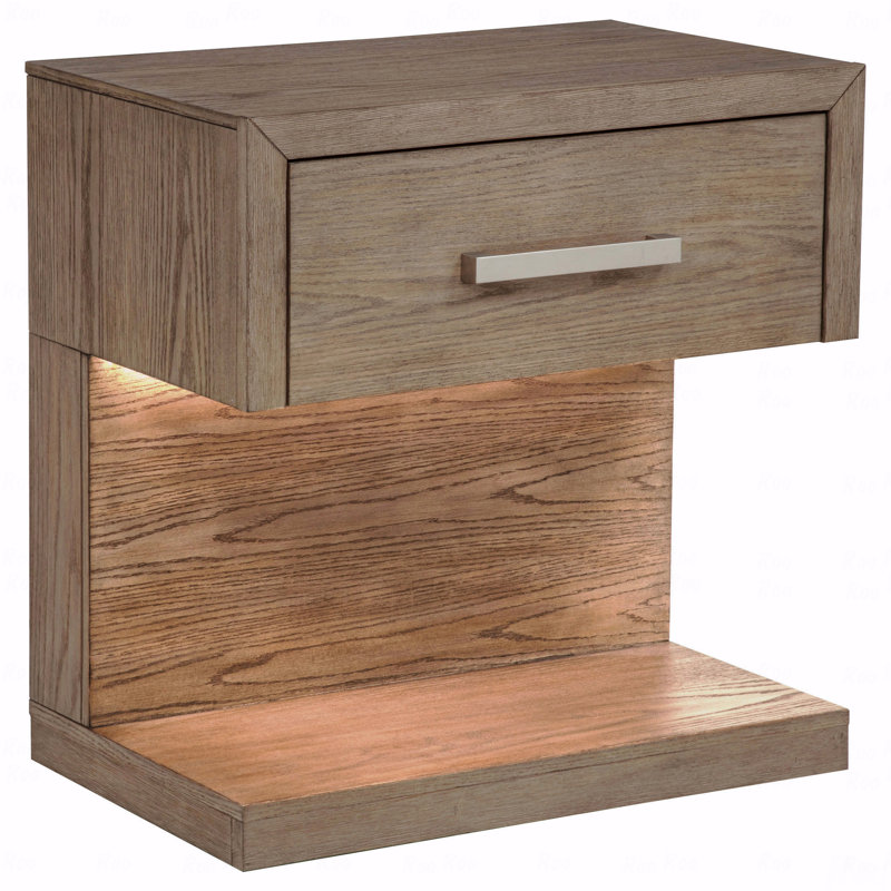 1-Drawer Nightstand Bedside Table