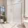Flex 74.75" H Semi-frameless Pivot Shower Enclosure with Base Included