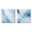 «White and Blue Glacier Charm», ensemble de 2 collages carrés de formes abstraites-912833838-912833834
