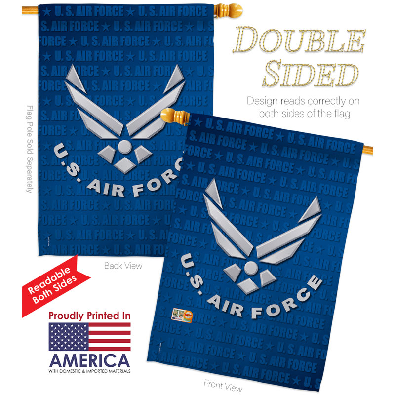 Double Sided 40'' H x 28'' W Polyester Independence Day House Flag