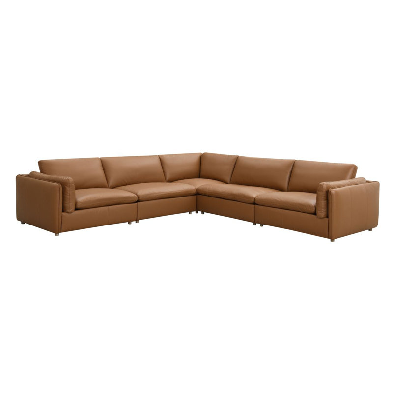 Modern Sofa Brighton Modular Wedge, Graleather