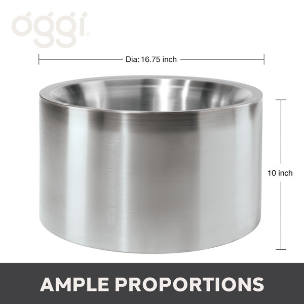Oggi 7570 Double Wall Insulated Hot/Cold Serving Bowl, 5 Quart