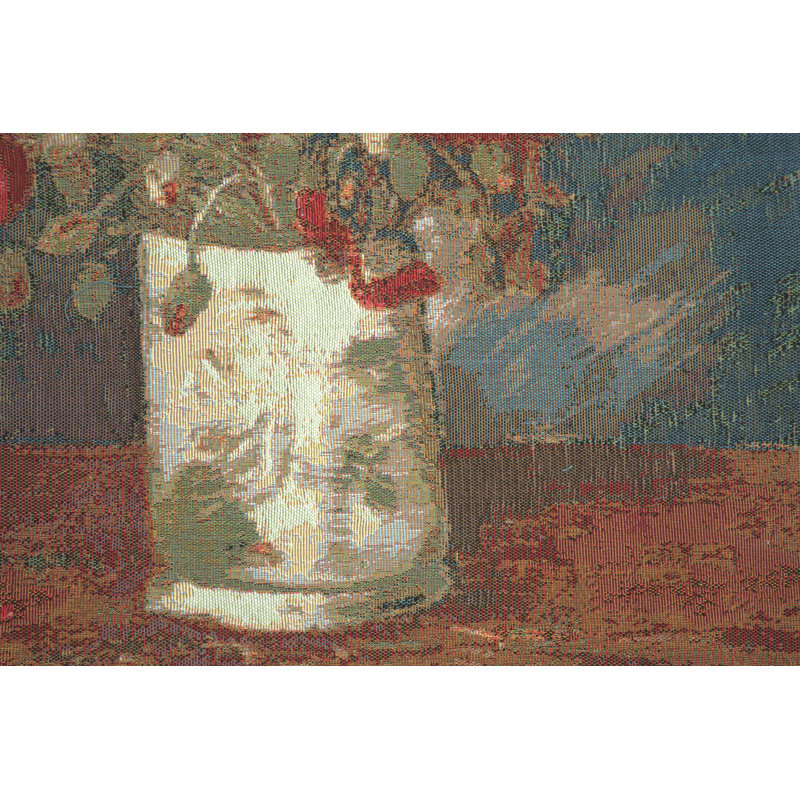 Van Gogh Red Poppies Cotton Euro Cushion Cover