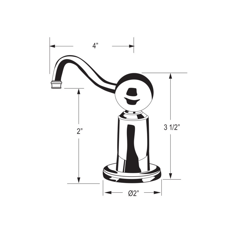 Rohl Soap Dispenser, Satin Nickel