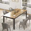 Table de salle à manger industrielle avec plateau en bois rétro et pieds en métal-1543523628