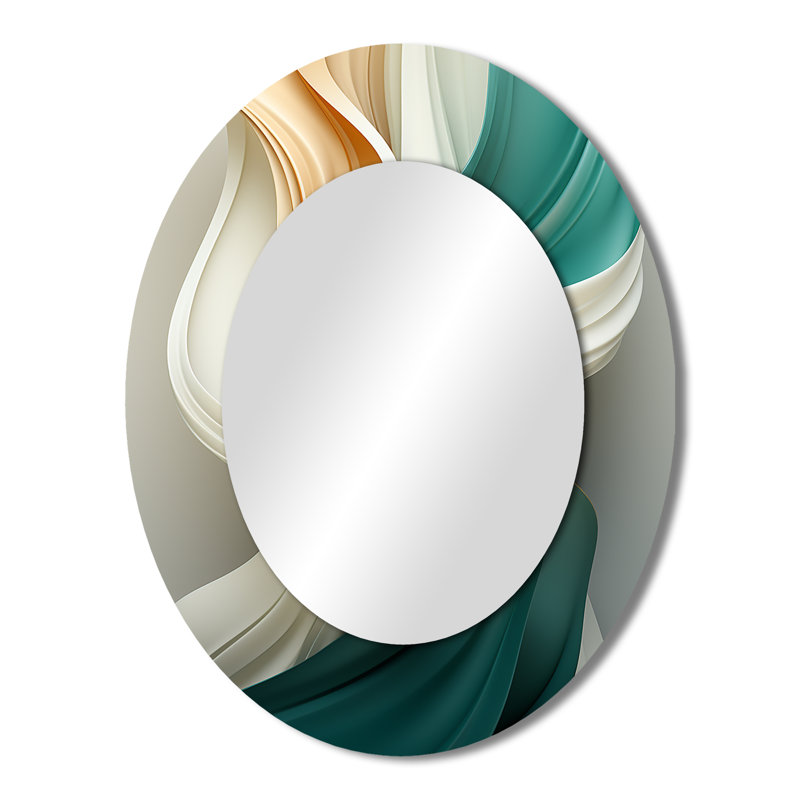Miroir mural ovale Teal, 43 po x 33 po