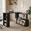 Modern Minimalist 360 Degree Rotating Storage Design L Shaped Corner Computer Desk for Home Office Bedroom Study and Dorm-134473198