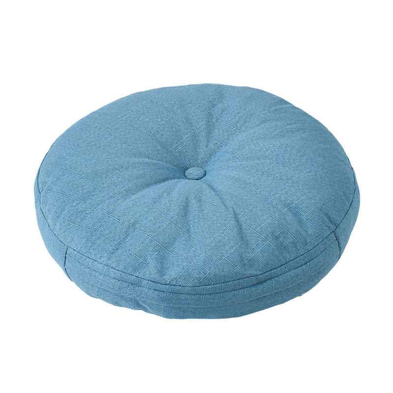 Detachable Round Floor Cushion, Blue