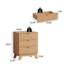 Table de chevet moderne à 3 tiroirs, table de chevet en bois 23,6 po avec armoire de rangement pour chambre à coucher, salon et entrée Modern-649459190