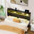 Berte Storage Upholstered Headboard With RGB LED Lights & Charging Station-114318248-114318249