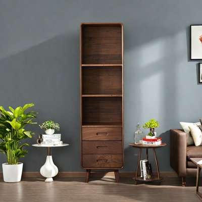 American style solid wood practical bookcase