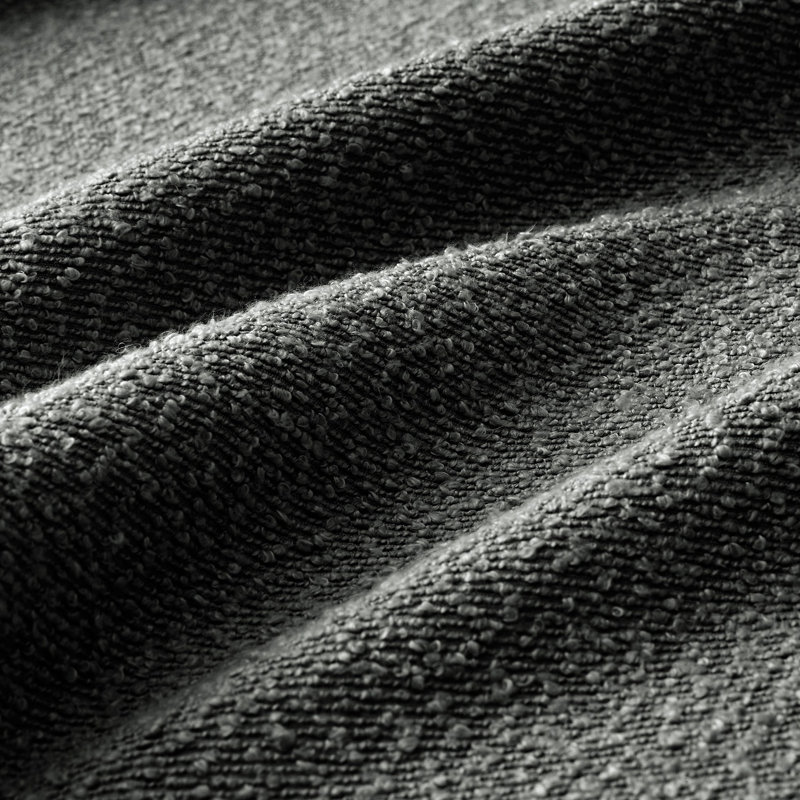 Repose-pieds en polyester, Gris foncé