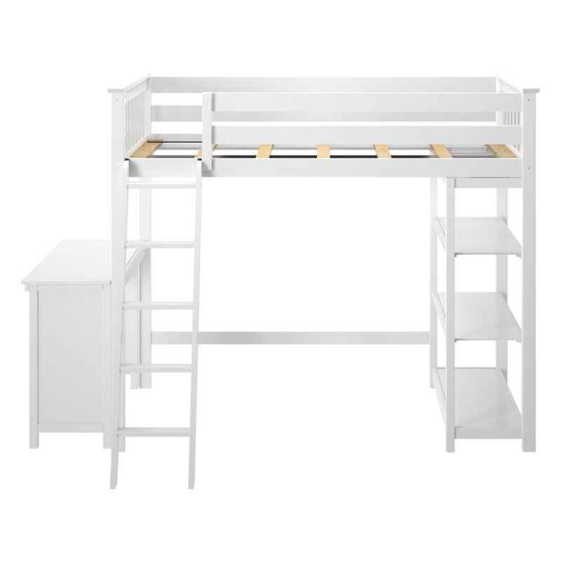 Lit mezzanine simple Jancy Kids, Blanc