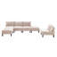 Ensemble de meubles modulaires modernes 6 pièces rose poudré comprenant 4 fauteuils sans accoudoirs et 2 poufs pour salon, canapé et…