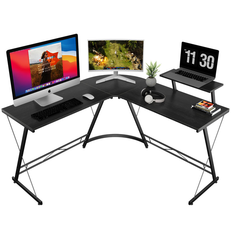 Bureau en L, Noir