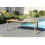 Woehler Rectangular Teak Solid Wood Outdoor Dining Table - 220 cm W 100 cm D