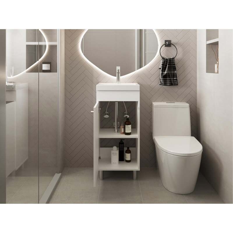 Meuble-lavabo, salle de bain (SANS ROBINET INCLUS), Noir