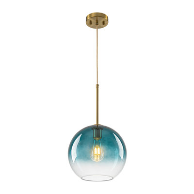 Honorius 1-Light Glass Globe Single Pendant