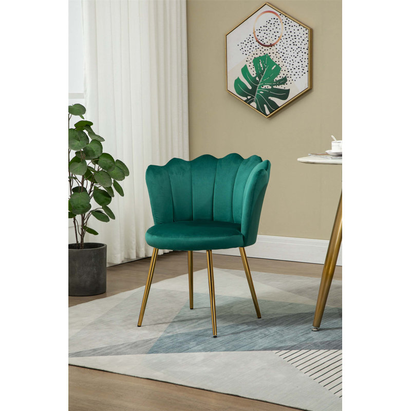 Fauteuil demi-tonneau de 22,8 po Marjeanne, Polyester émeraude